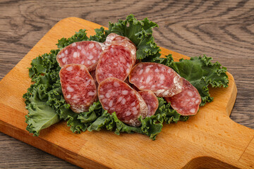 Iberian pork Fuet sausage slices