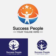  Success People Logo Vector Design Template