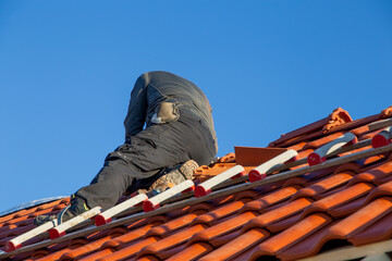Dachdeckerarbeiten, Neueindeckung eines Ziegeldaches