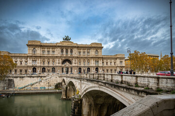 Naklejka premium Ciudad europea de Roma en Italia cuna de la civilización 