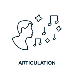 Articulation icon. Line element from cognitive skills collection. Linear Articulation icon sign for web design, infographics and more.