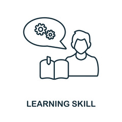 Learning Skill icon. Line element from cognitive skills collection. Linear Learning Skill icon sign for web design, infographics and more.
