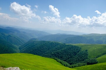 landscape with mountains and clouds