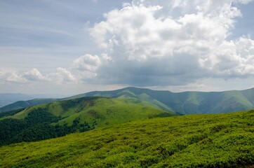 Fototapeta premium landscape with mountains and clouds