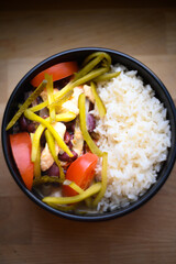 rice with vegetables and chicken