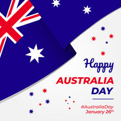 Australia day January 26th illustration background design