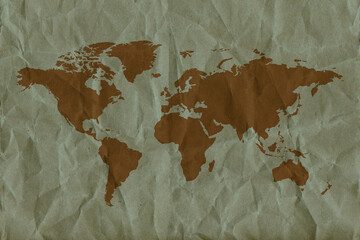 World map background. Old map of the world on black background