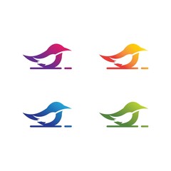 Naklejka premium Bird logo icon set