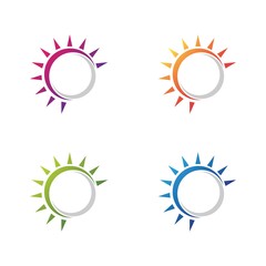 Sun logo icon set