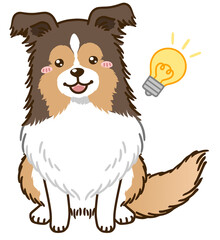 思い付くシェルティ（セーブル）