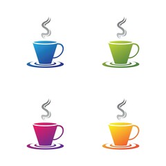 Coffee cup icon set