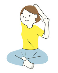 ストレッチする女性