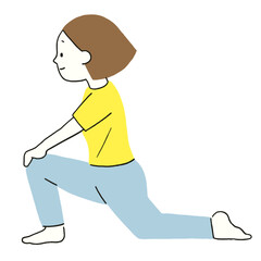 ストレッチする女性