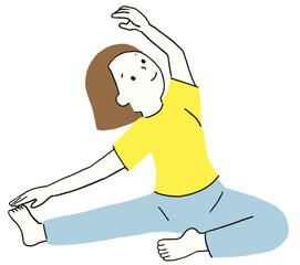 ストレッチする女性