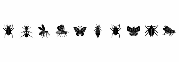 insect icon set, insect vector set sign symbol