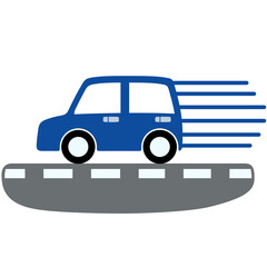 走る車のイラスト