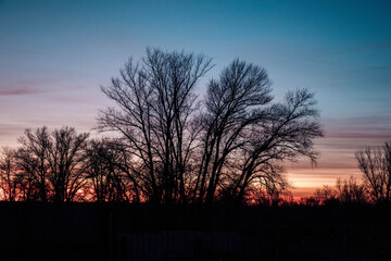 sunset in the mountains