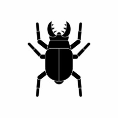 horn beetle icon, horn beetle vector sign symbol
