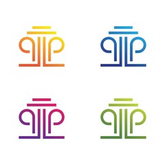 Pillar logo icon set
