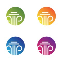 Pillar logo icon set