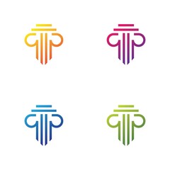 Pillar logo icon set