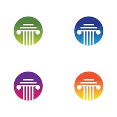 Pillar logo icon set