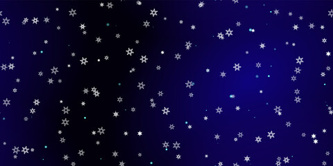 Falling Snowflakes seamless pattern flying snow