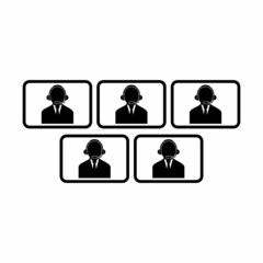 meeting icon set, online meeting icon set vector sign symbol