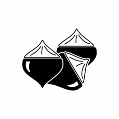 hazelnuts icon, hazelnuts vector sign symbol