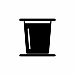 yoghurt drink icon, yoghurt vector sign symbol