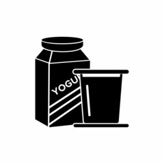 yoghurt drink icon, yoghurt vector sign symbol