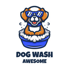 Illustration vector graphic of Dog Wash, good for logo design