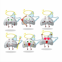 Curve white gummy candy cartoon designs as a cute angel character