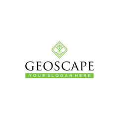 minimalist GEOSCAPE nature outdoor logo design