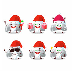 Santa Claus emoticons with curve white gummy candy cartoon character
