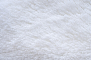 Naklejka na ściany i meble White fluffy fur fabric wool texture background