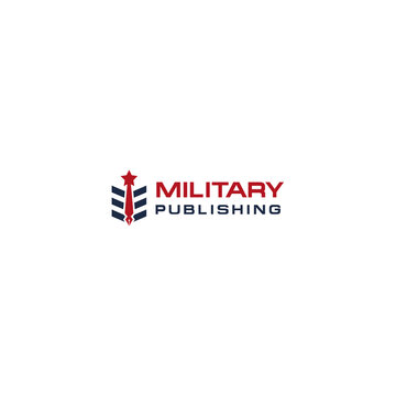 Minimalist design Military Publishing logo design