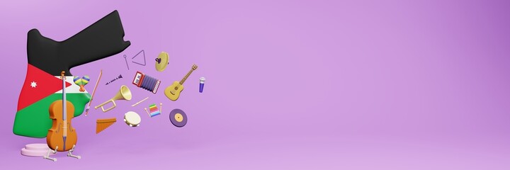 3d rendering of musical instrument usage and interest in Jordan