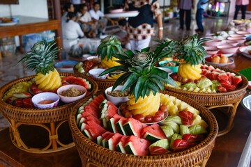 buffet of fruit in thailand