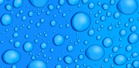 Large and small water droplets