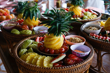 buffet of fruit in thailand
