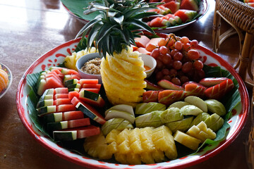 buffet of fruit in thailand