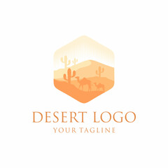 Desert logo design vector template