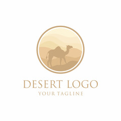 Desert logo design vector template
