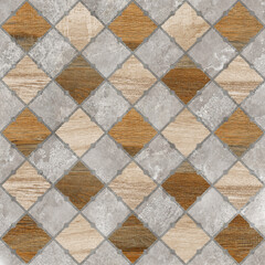 Panele Szklane  gray stone and wood texture mosaic background
