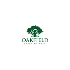 Minimalist Oak Field training area logo design