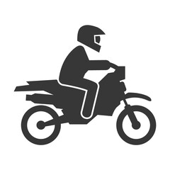 Fototapeta na wymiar motocross bike rider on action - icon vector illustration