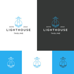 Light House logo icon design template 