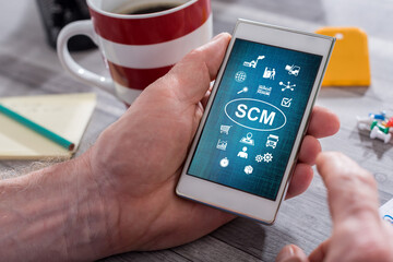 Scm concept on a smartphone