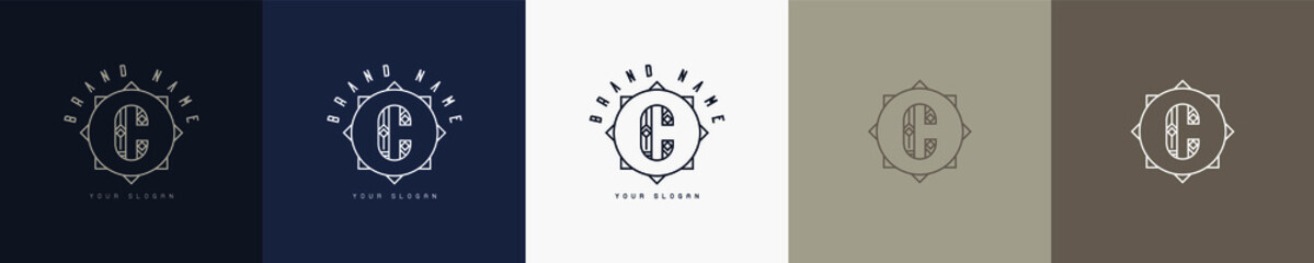 luxury alphabet letter frame symbol logo template. Logo design. Vintage logo. Retro logo. Elegant logo